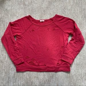 Socialite distressed sweatshirt